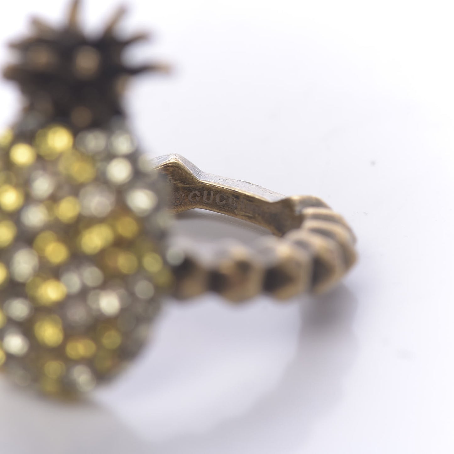 Crystal Pineapple Motif Ring S