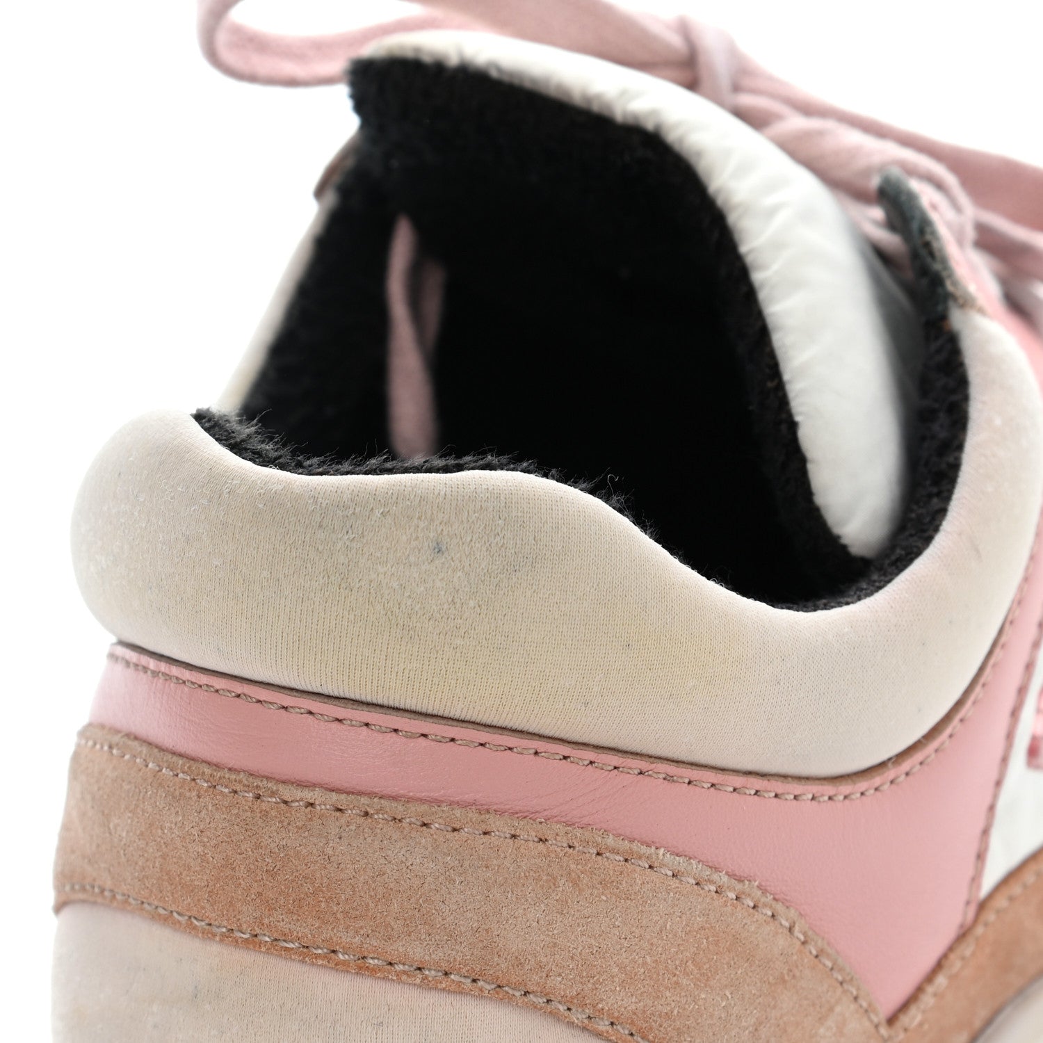 Chanel Nylon Lambskin Suede Calfskin CC Sneakers 36.5 Pink 14 of 21