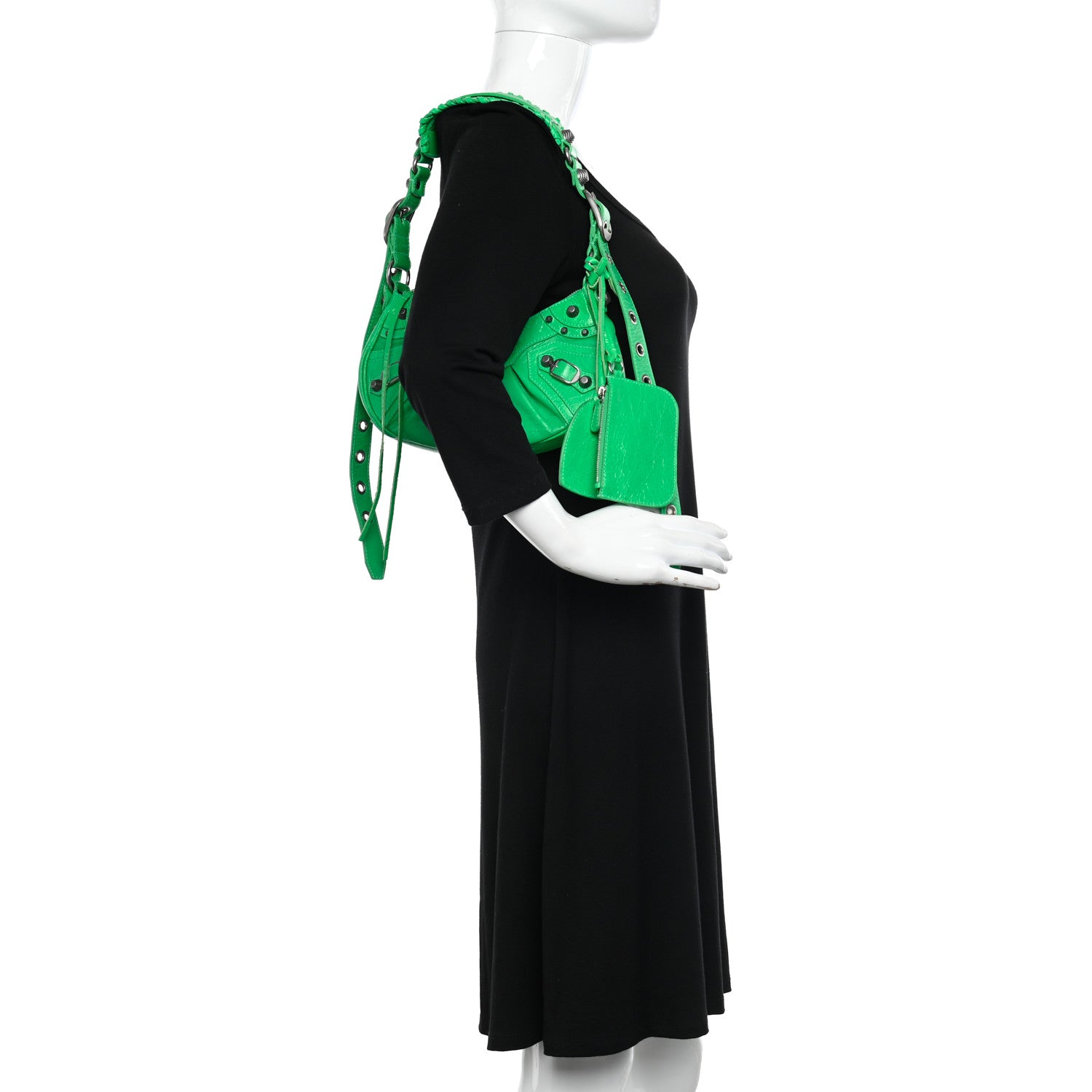 Balenciaga Agneau Arena Le Cagole Shoulder Bag XS Vivid Green 2 of 13