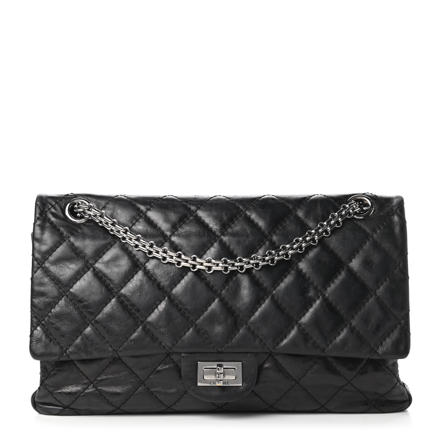 Chanel Aged Calfskin Quilted 2.55 Reissue 226 Flap Black 1 of 10