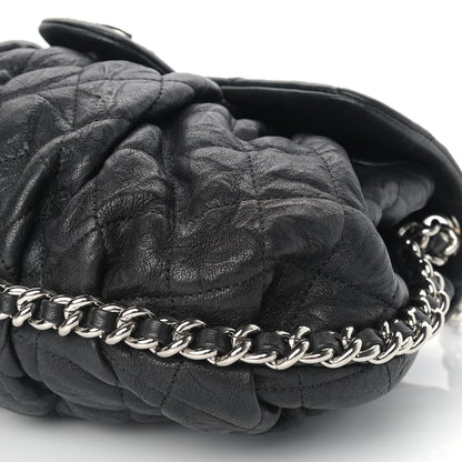 Chanel Washed Lambskin Quilted Medium Chain Around Messenger Black 9 of 9