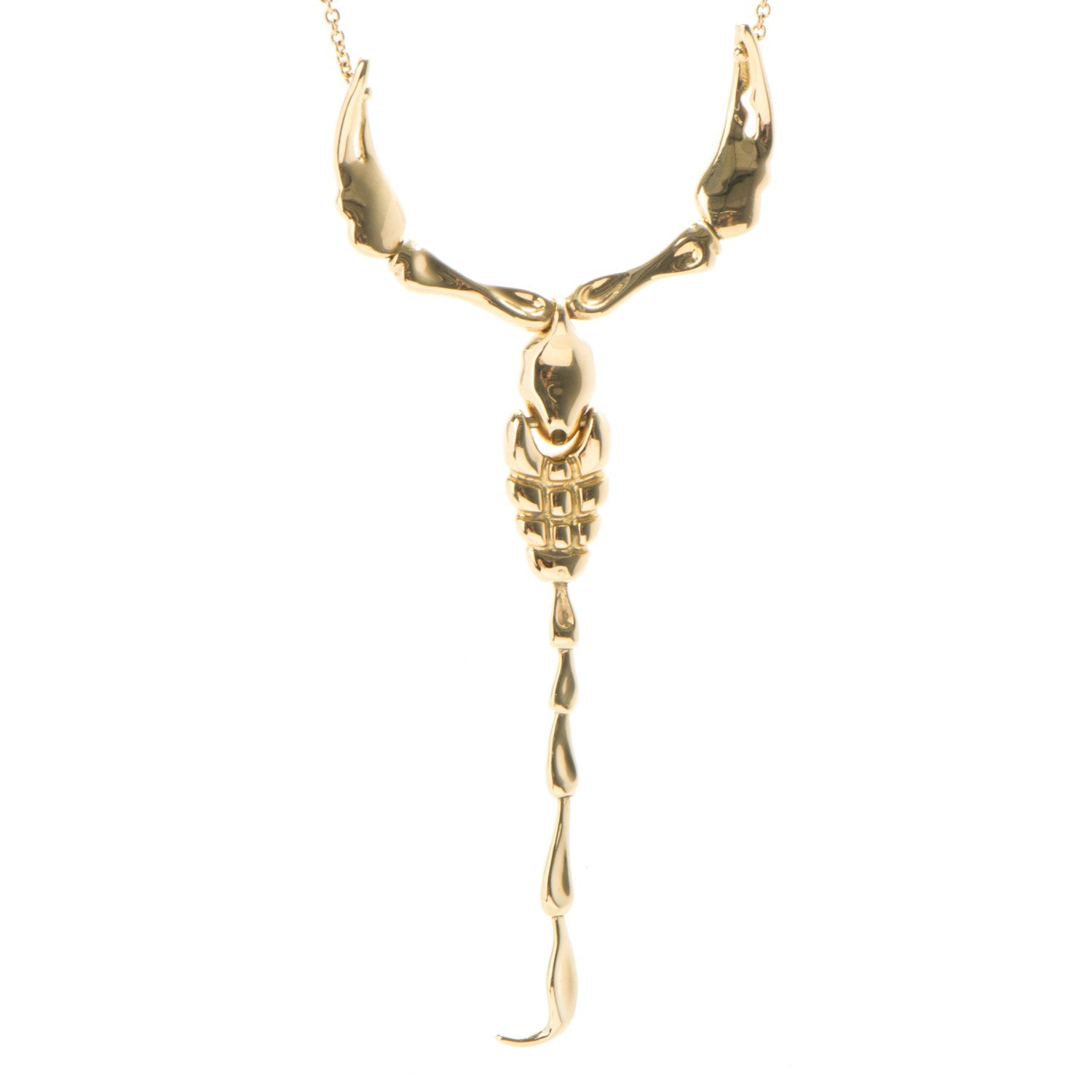 Tiffany 18K Yellow Gold Elsa Peretti Scorpion Pendant Necklace 3 of 5