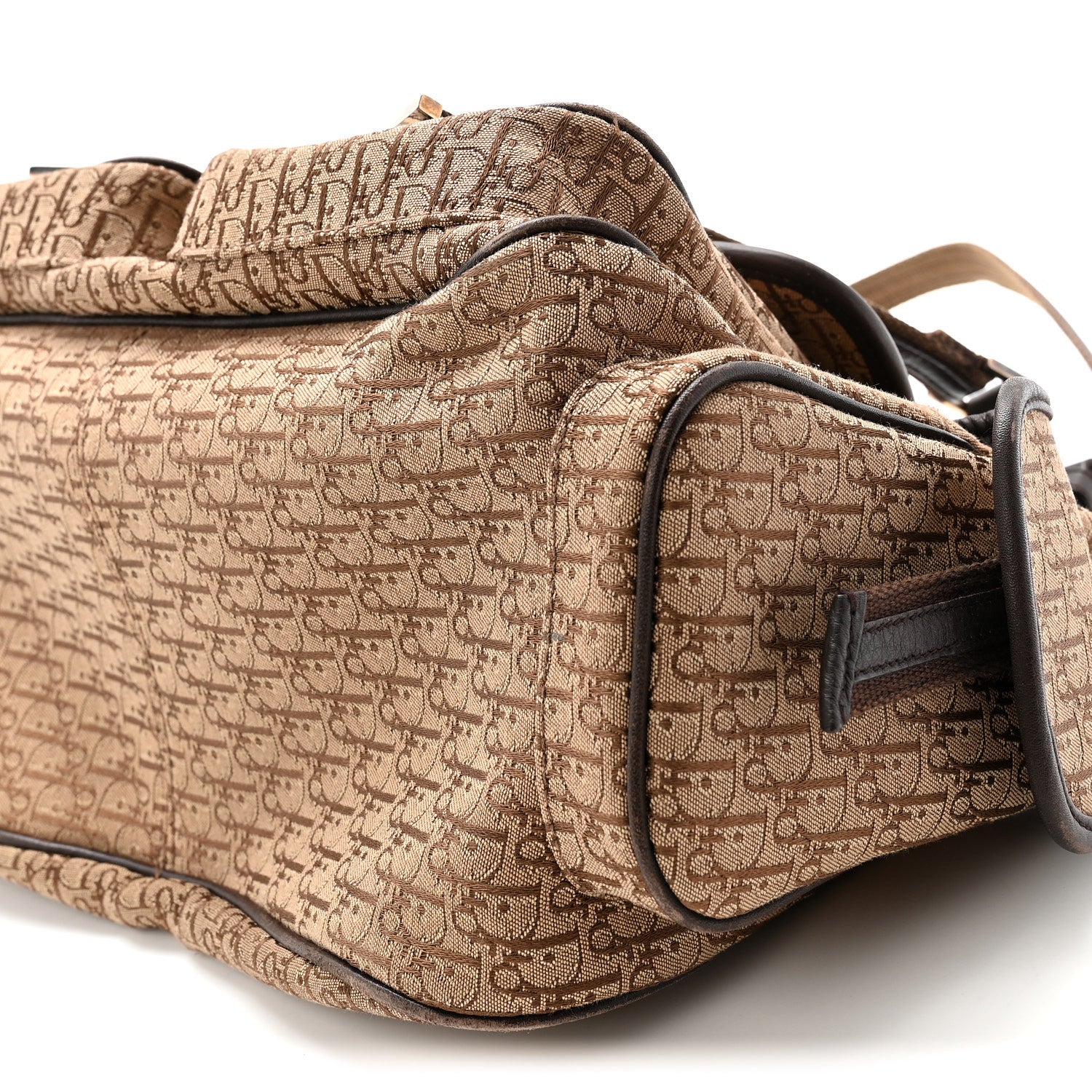 Christian Dior Monogram Pocket Satchel Brown Beige 10 of 13