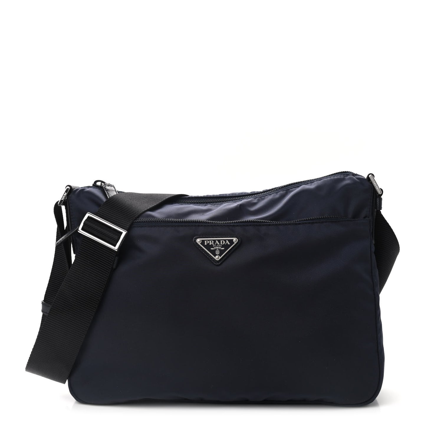 Nylon Vela Flat Messenger Bag Blue Black