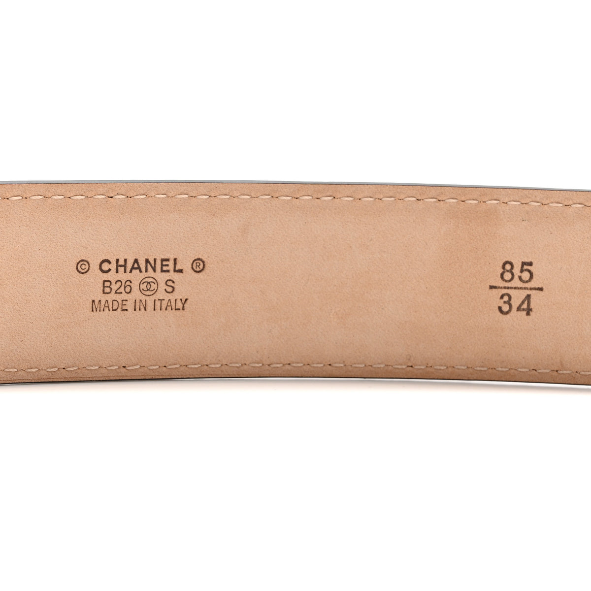 Calfskin Crocodile Embossed Belt 85 34 Black