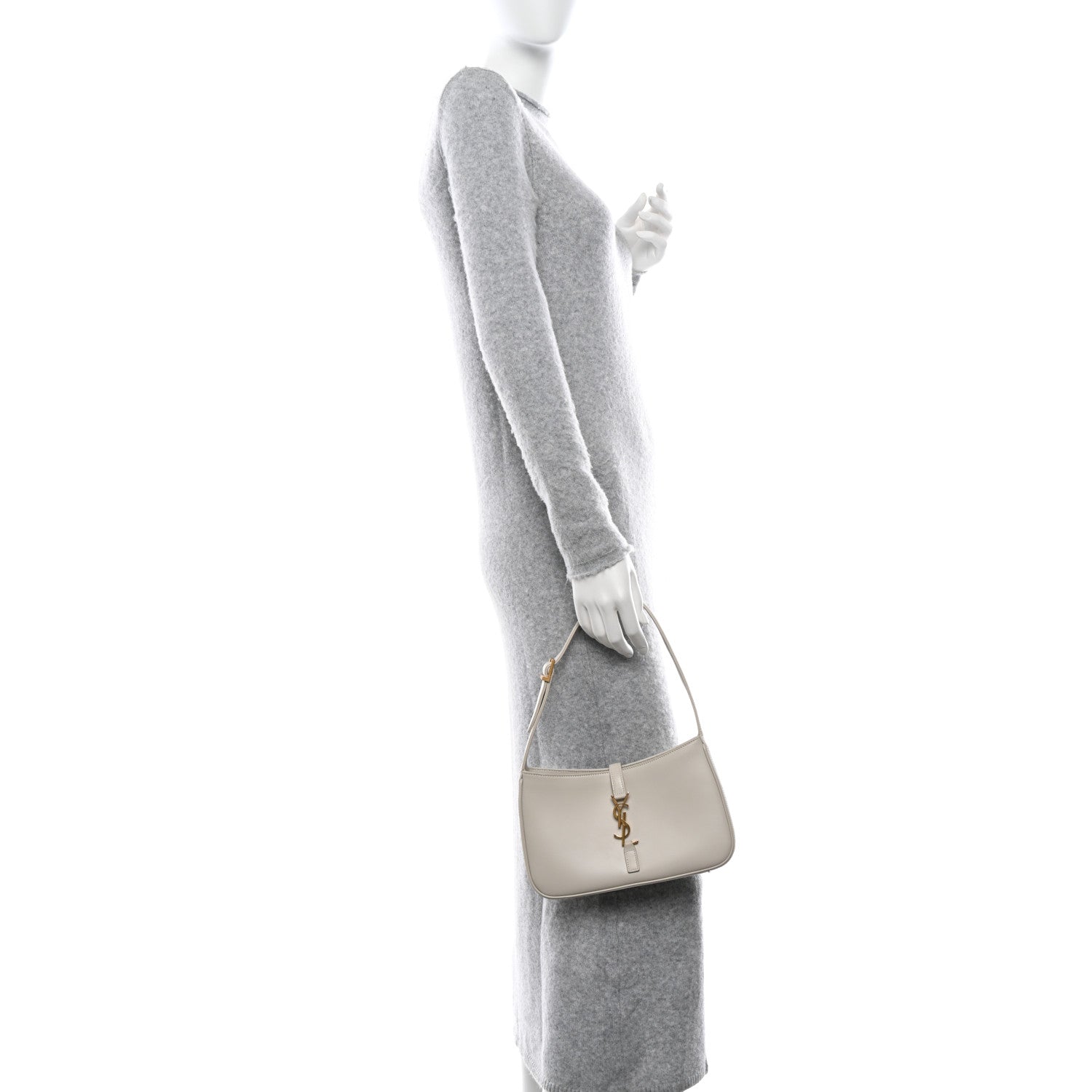 Saint Laurent Smooth Calfskin Le 5 A 7 Hobo Crema Soft 2 of 13