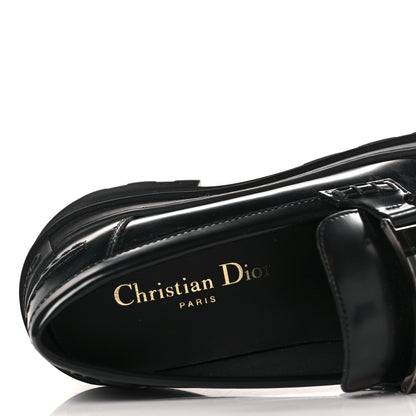 Christian Dior Brushed Calfskin Dior Code Lug Sole Platform 35mm Loafers 37 Black 7 of 9