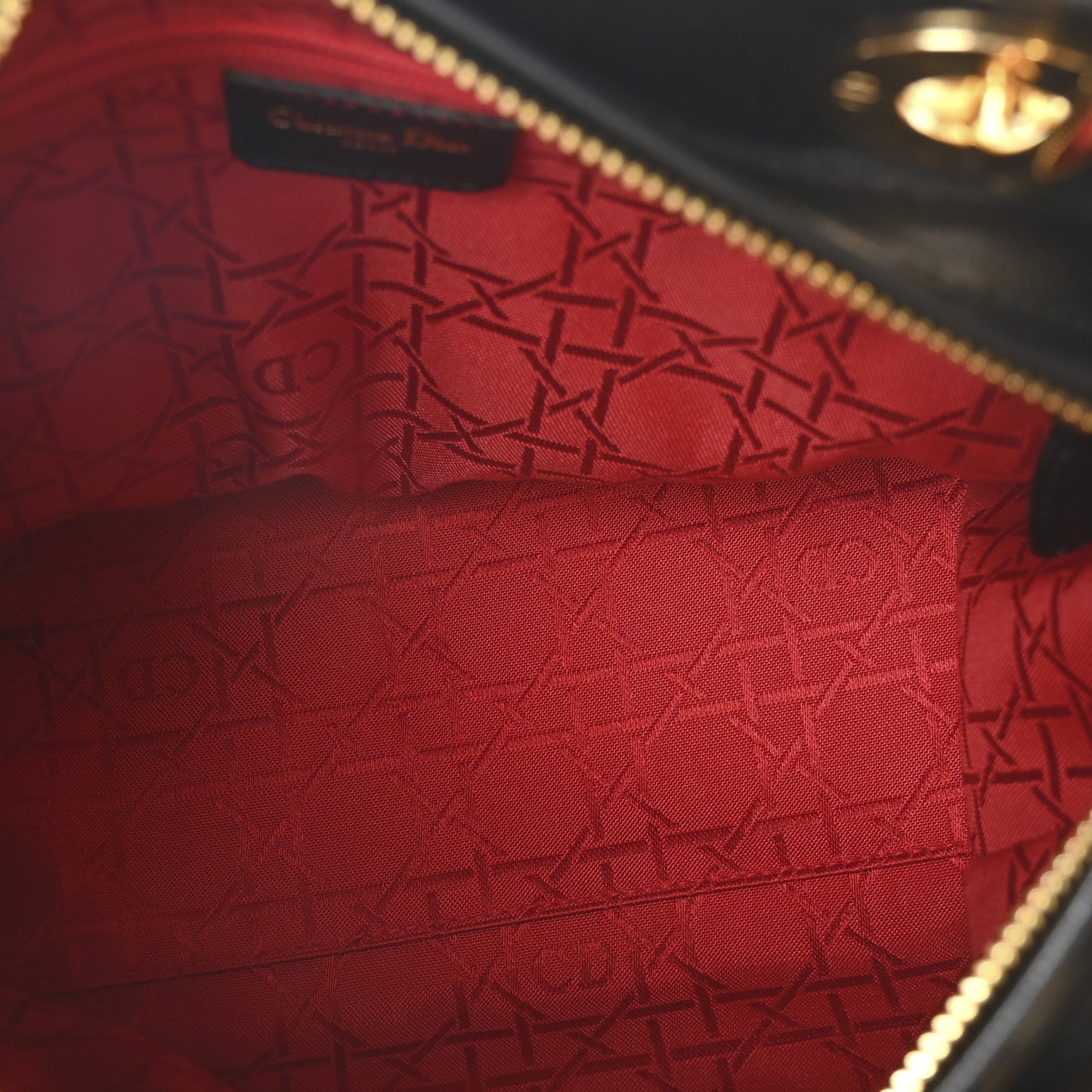 Lambskin Cannage Medium Lady Dior Black