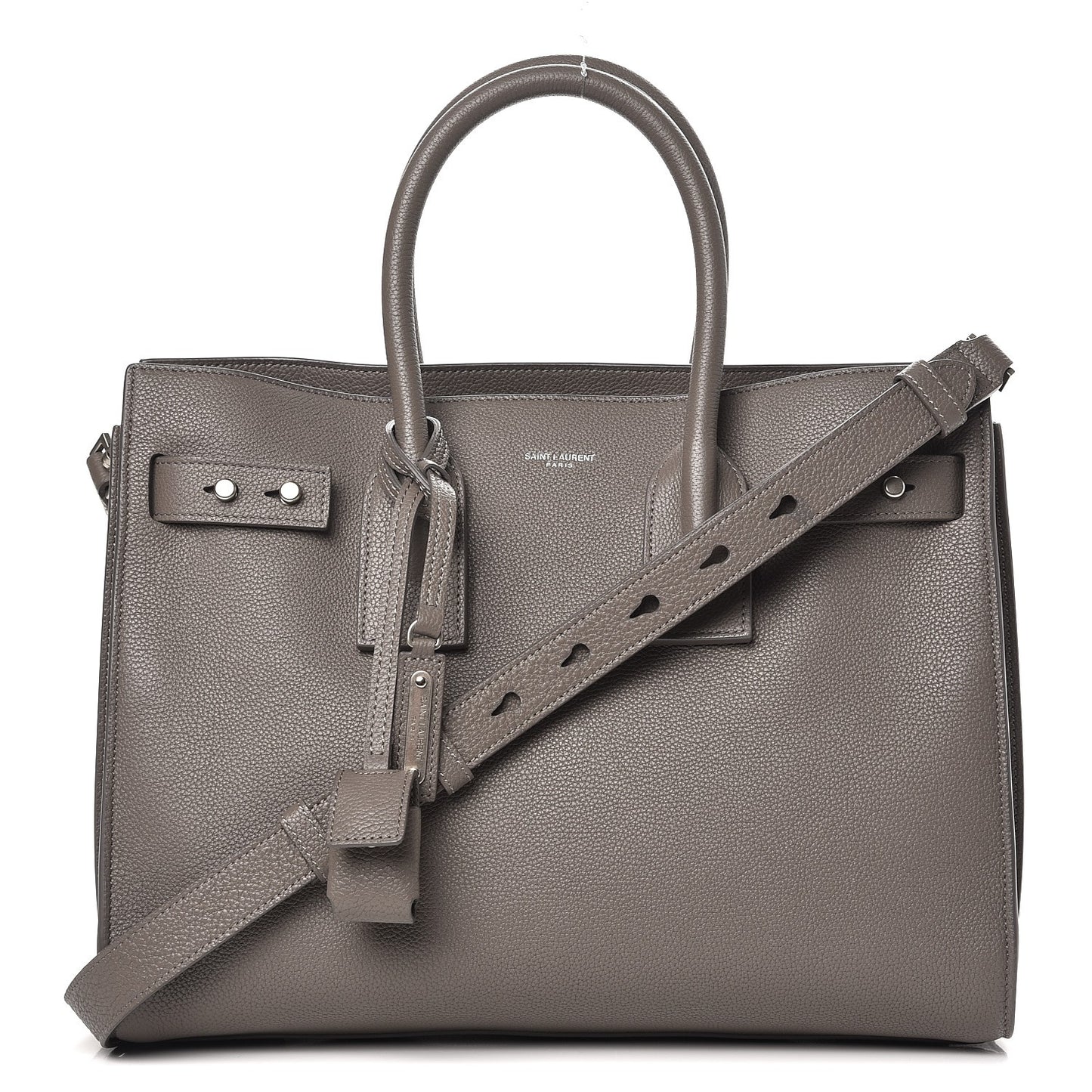 Grained Calfskin Small Supple Sac De Jour Fog