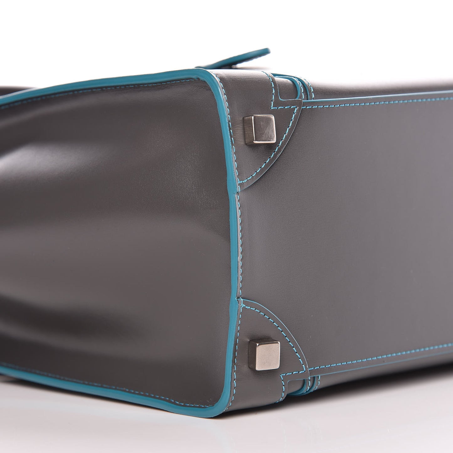 Satin Debossed Calfskin Micro Luggage Anthracite