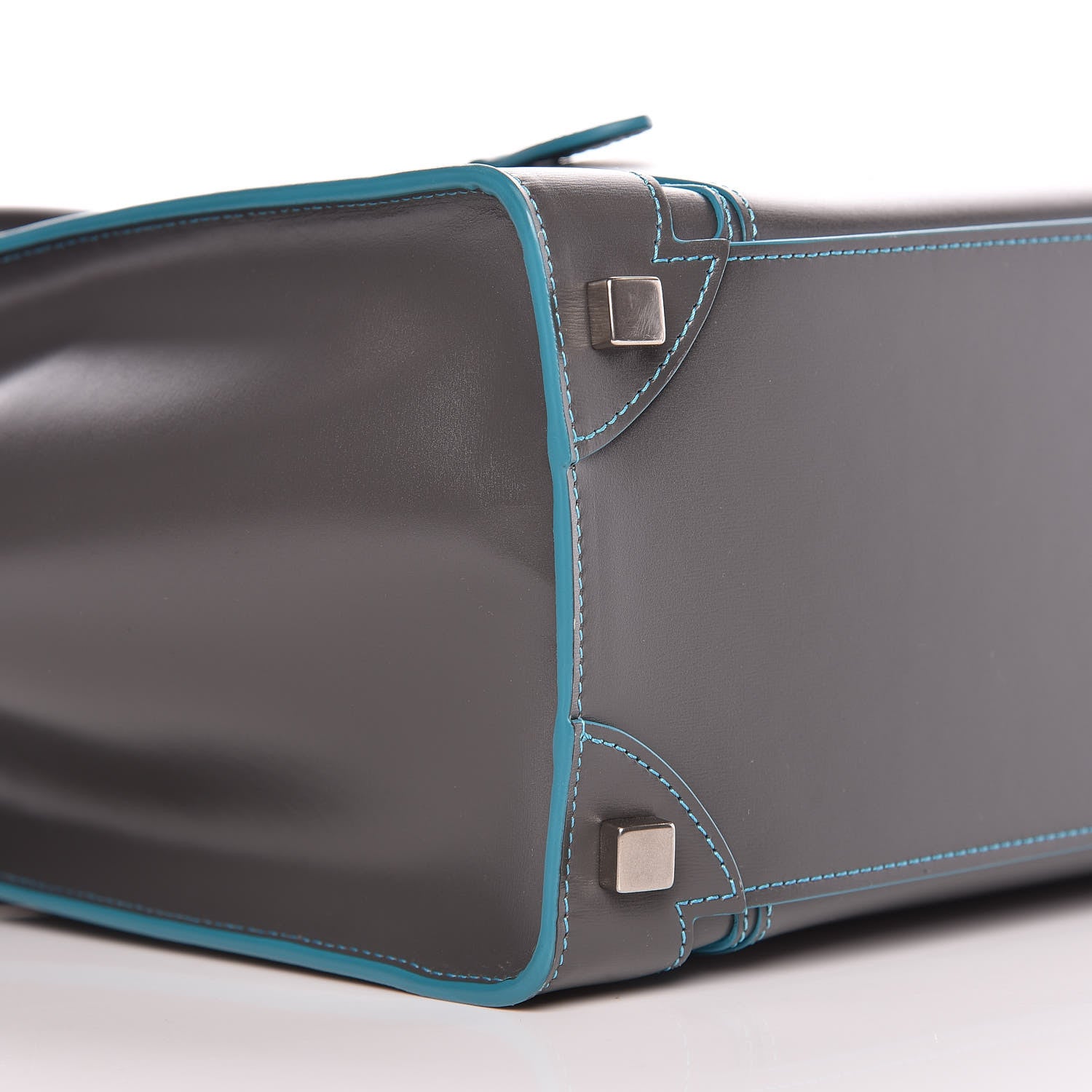 Celine Satin Debossed Calfskin Micro Luggage Anthracite 8 of 12