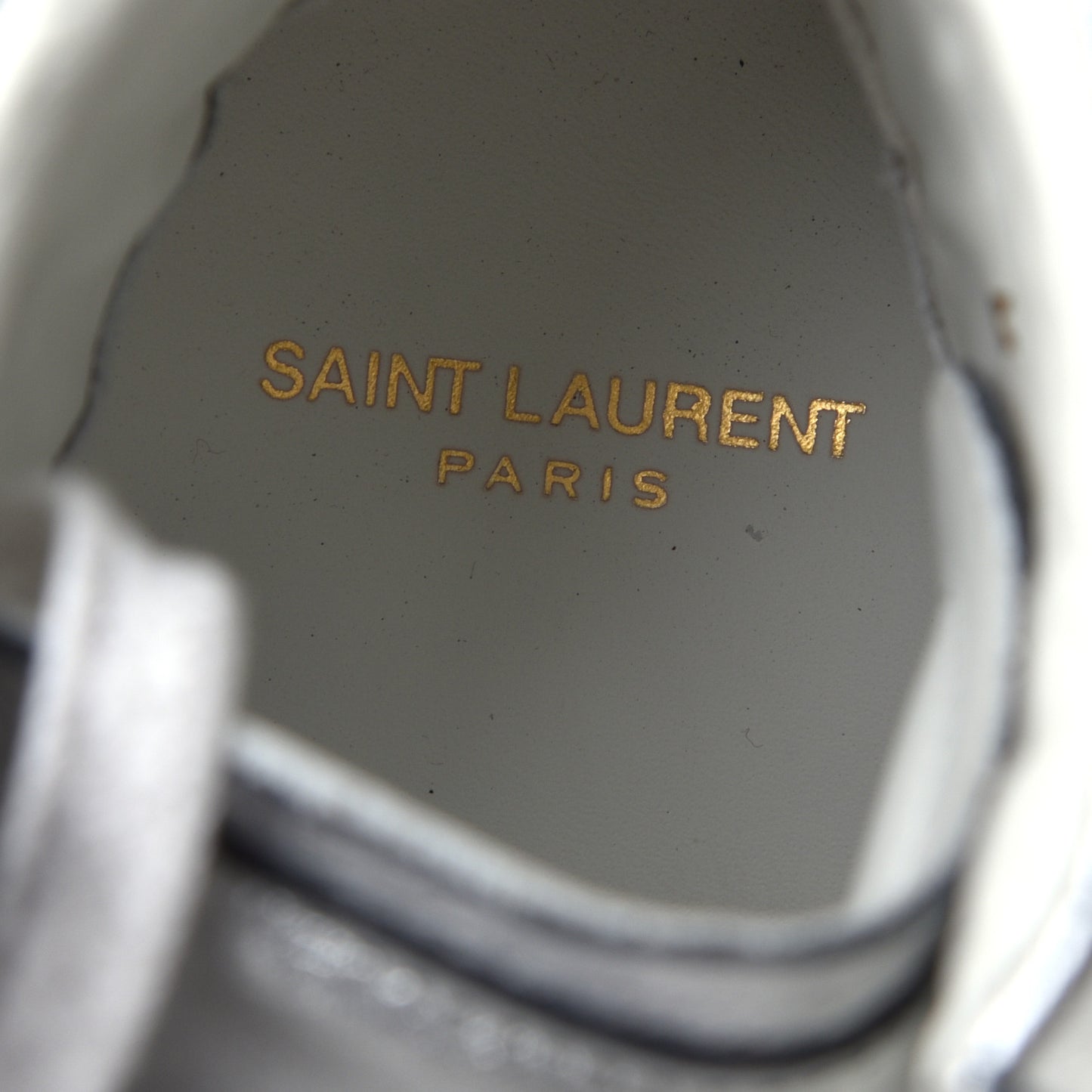 Metallic Calfskin Perforated Court Classic SL/10H High Top Sneakers 39 Silver