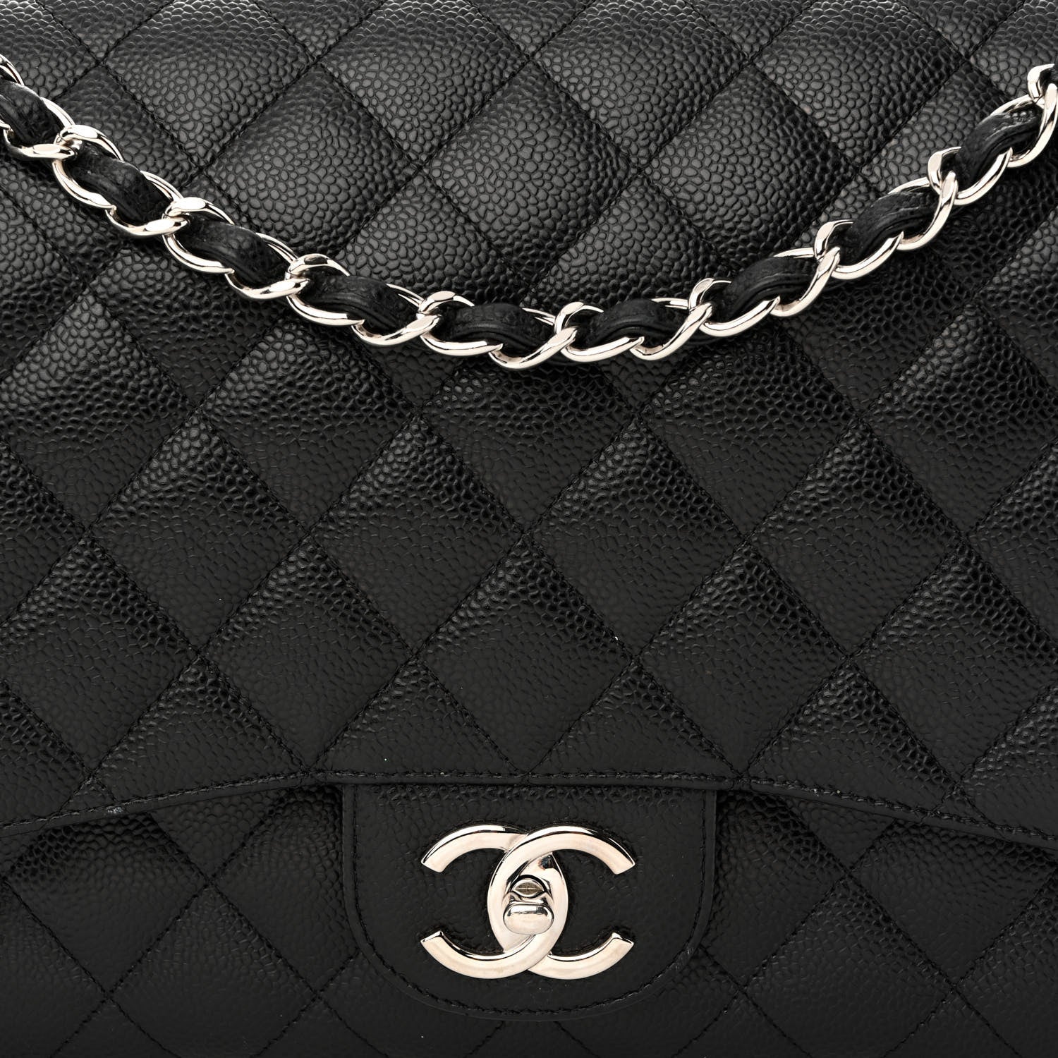 Chanel Caviar Quilted Maxi Double Flap Black 8 of 17