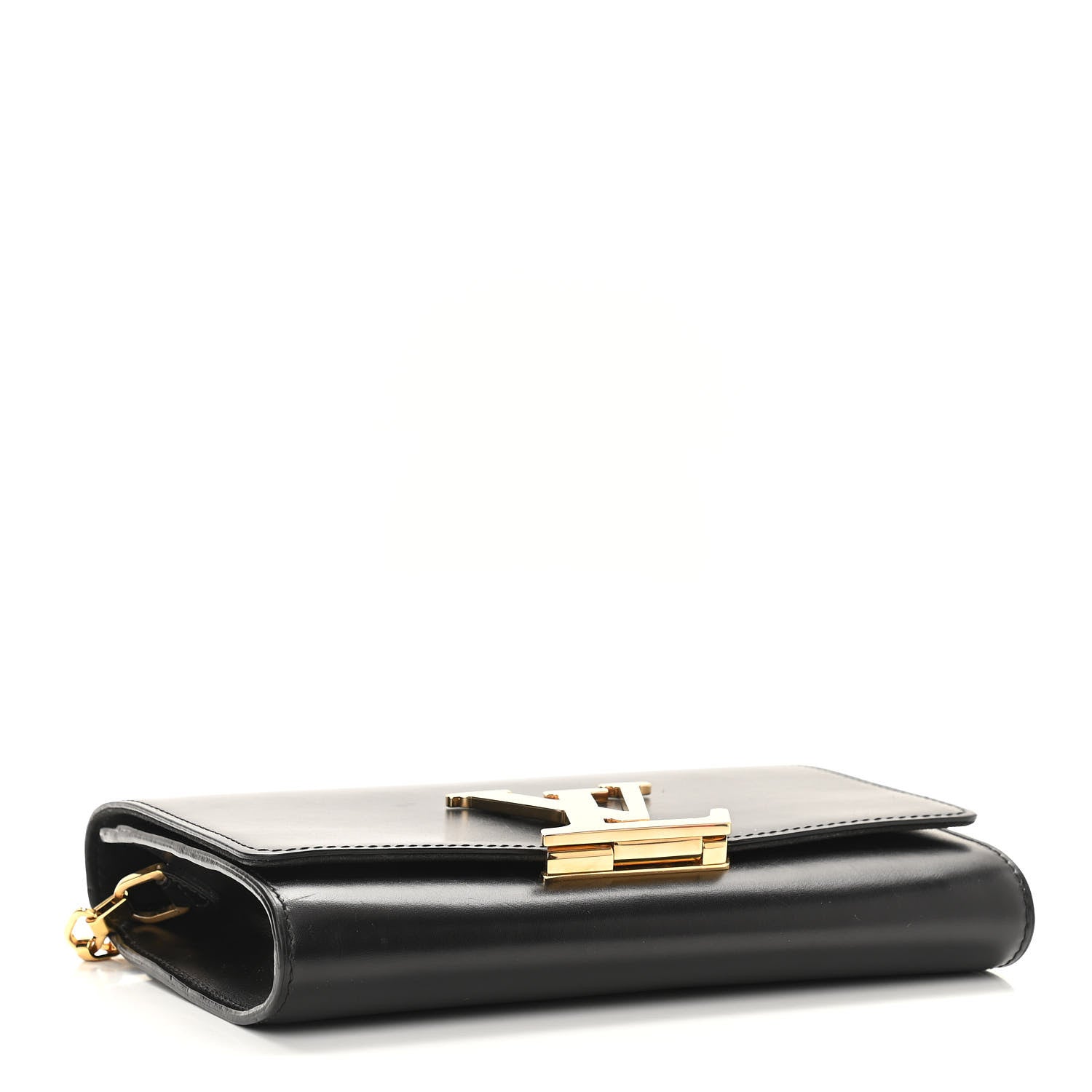 Louis Vuitton Calfskin Chain Louise MM Black 4 of 13
