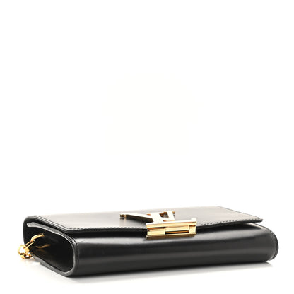 Louis Vuitton Calfskin Chain Louise MM Black 4 of 13