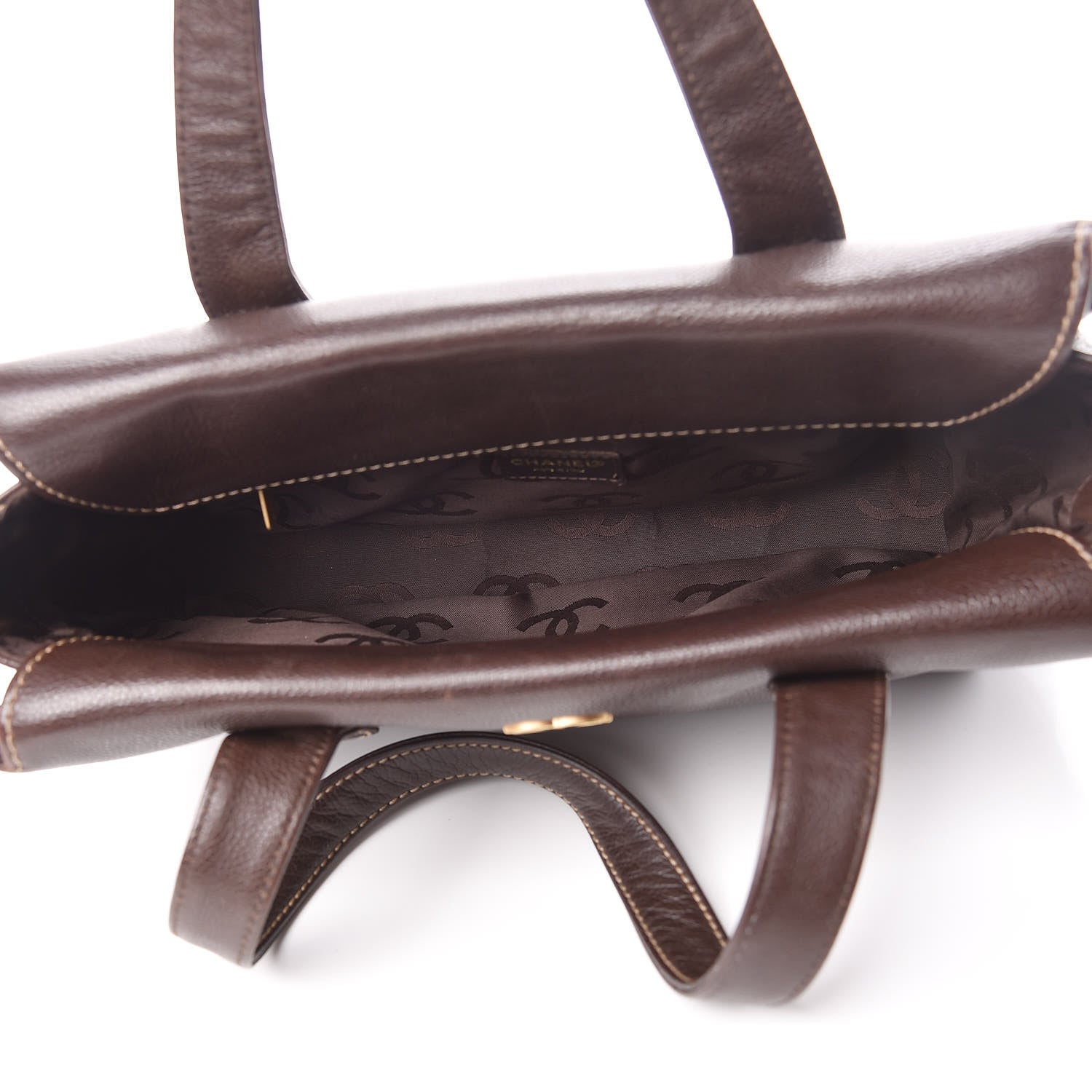 Chanel Caviar Small Tote Brown 5 of 21