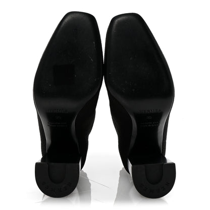 Hermes Knit Calfskin Volver 90 Ankle Boots 35 Black 6 of 9
