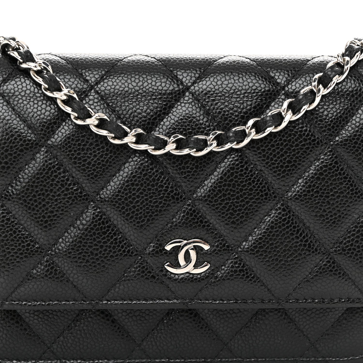 Chanel Caviar Quilted Mini Wallet On Chain WOC Black 8 of 11