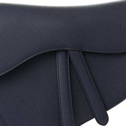 Christian Dior Grained Calfskin Saddle Bag Navy 8 of 10