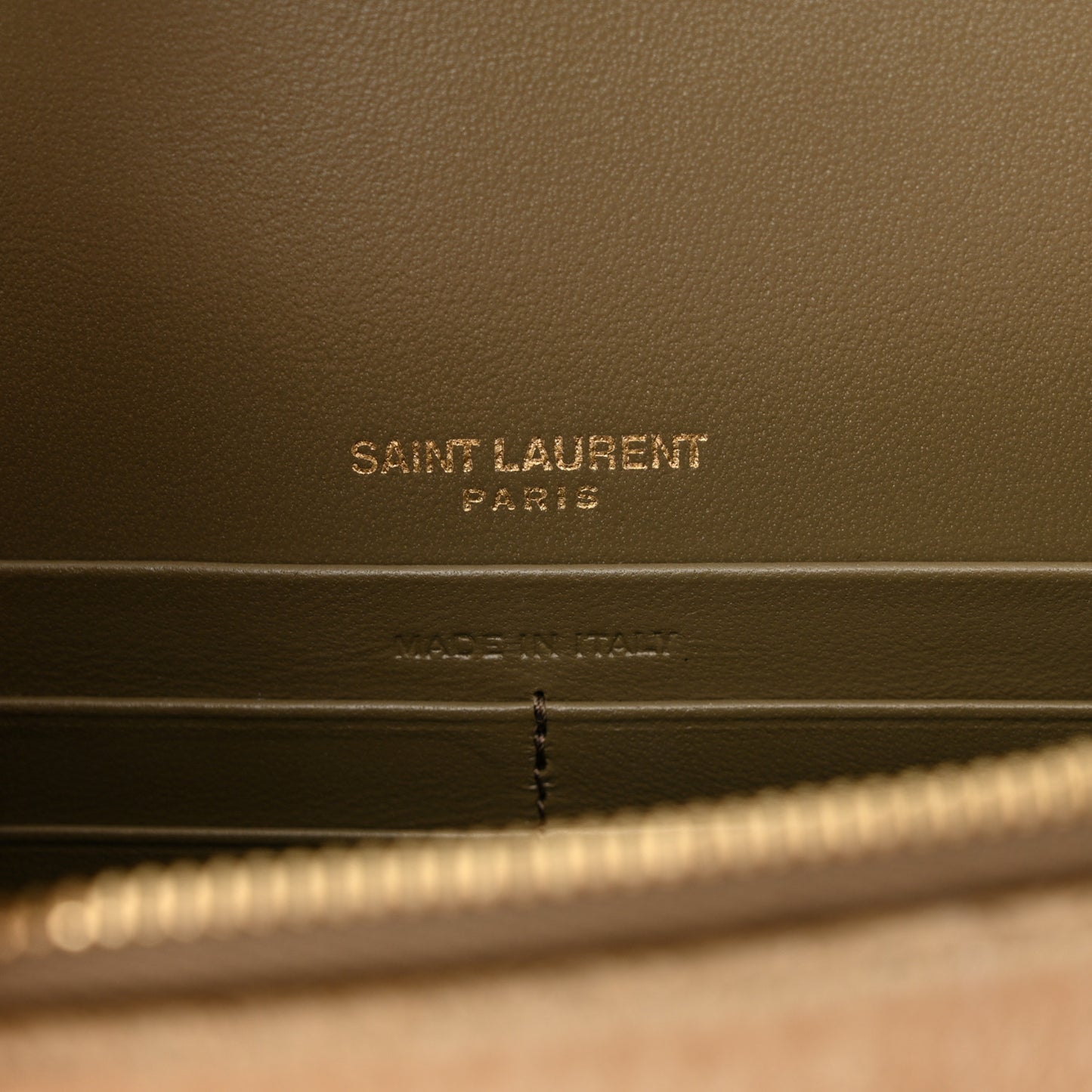 Velvet Medium Classic Monogram Kate Tassel Satchel Olive