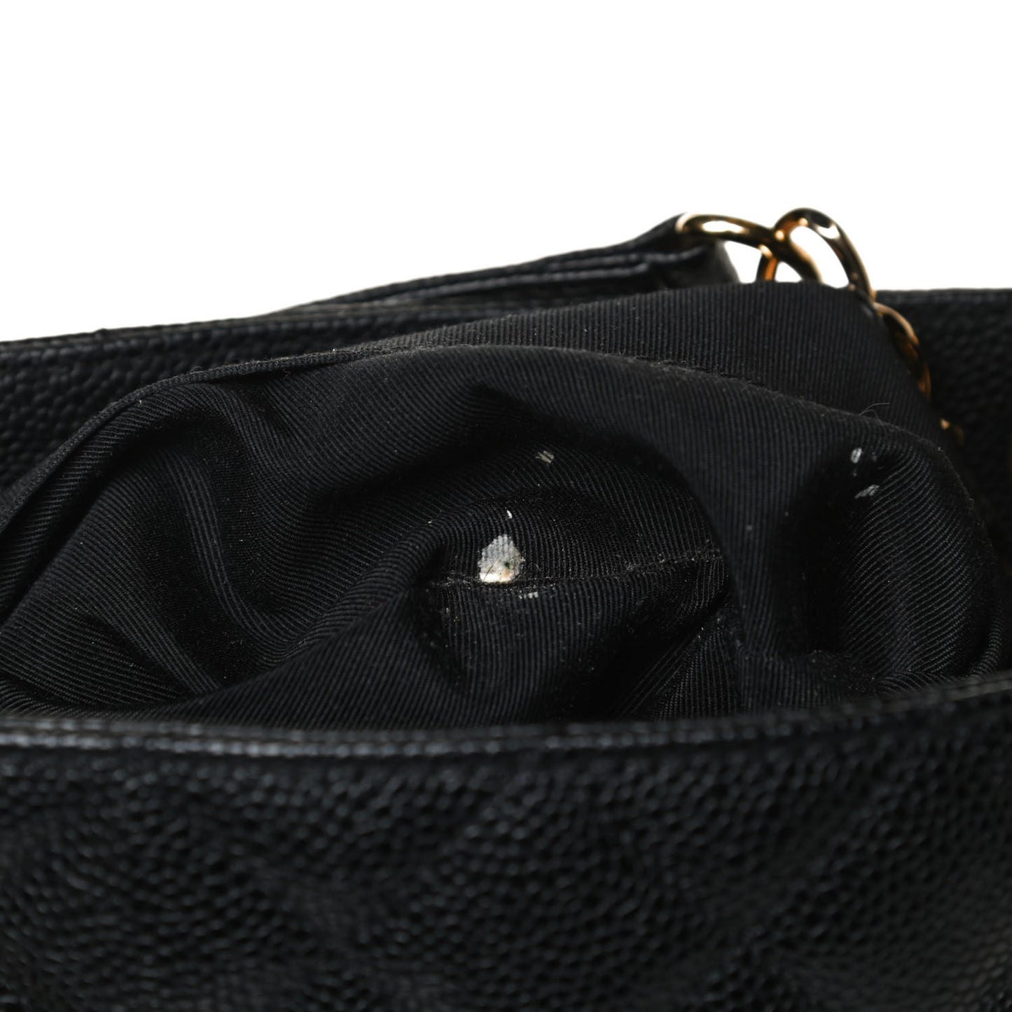 Caviar Quilted Petit Shopping Tote PST Black