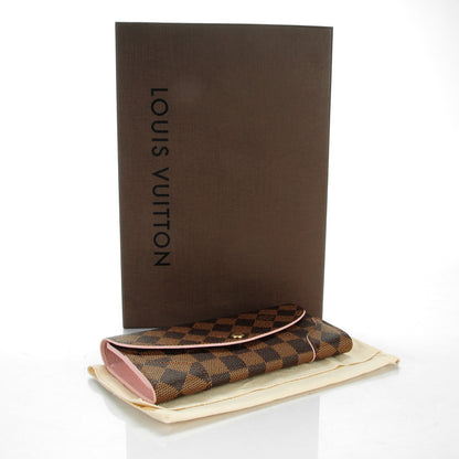 Louis Vuitton Damier Ebene Caissa Wallet Rose Ballerine 4 of 8
