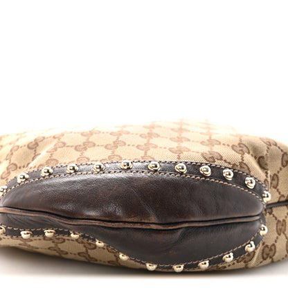 Gucci Monogram Web Studded Pelham Shoulder Bag Dark Brown Dark Brown 9 of 10