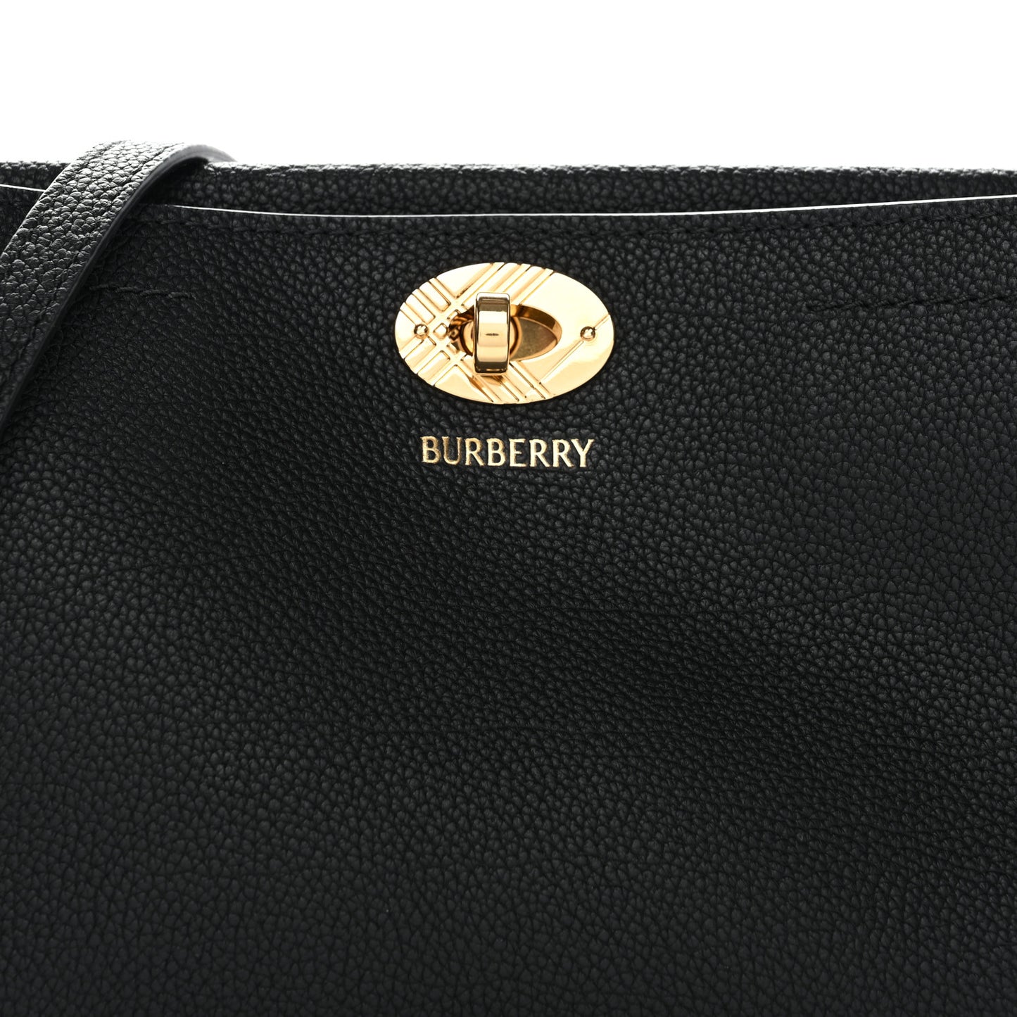 Grainy Calfskin Nova Check Small Cotswolds Pouch Black