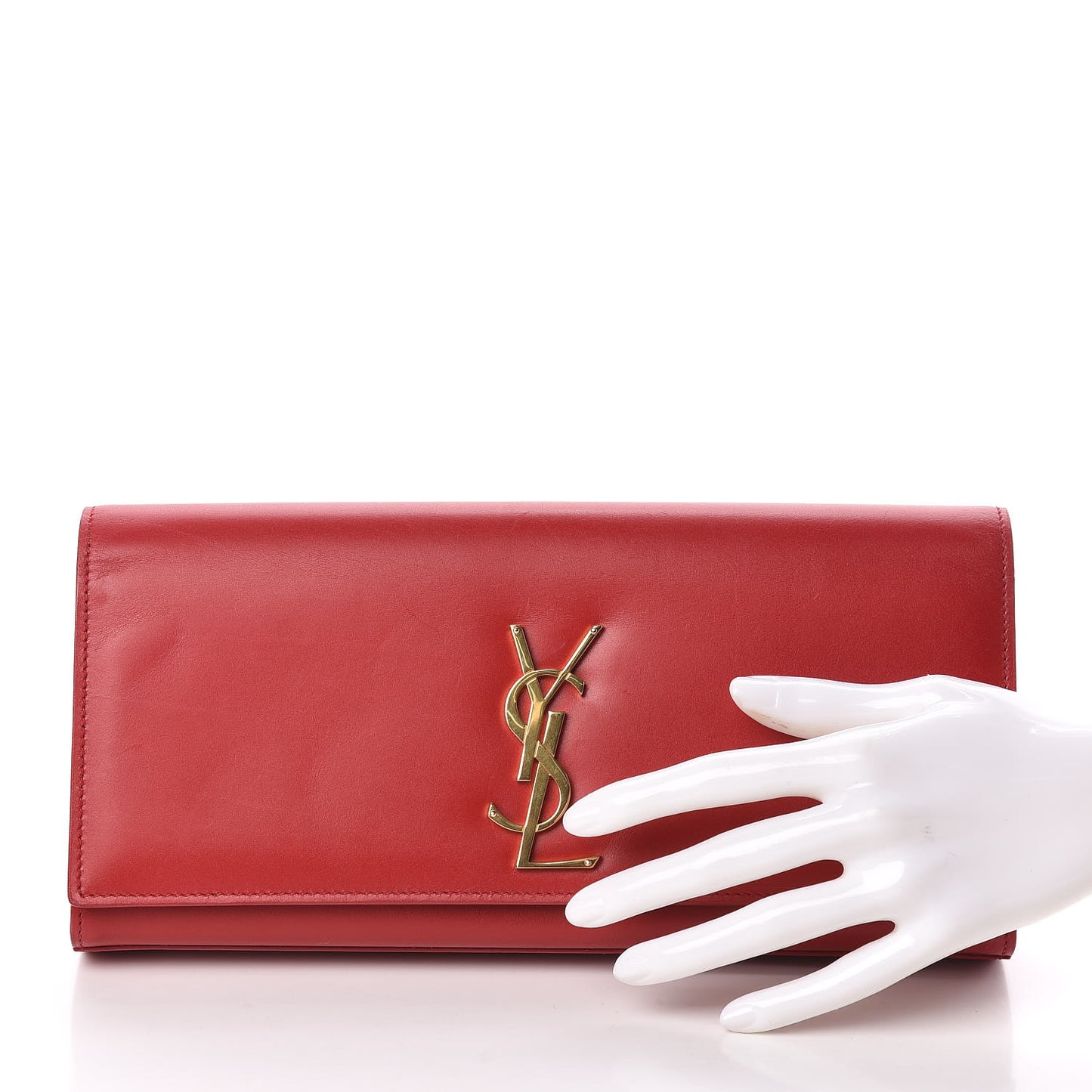 Calfskin Monogram Cassandre Clutch Rouge Orient