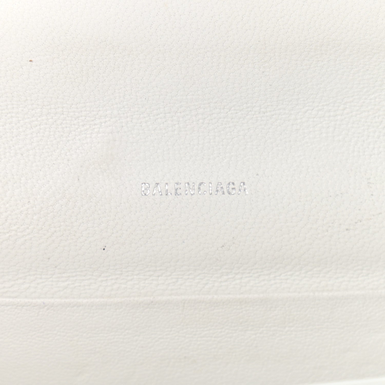 Balenciaga Grained Calfskin Logo Cash Phone Holder Wallet On Chain White Fluo Pink 6 of 14