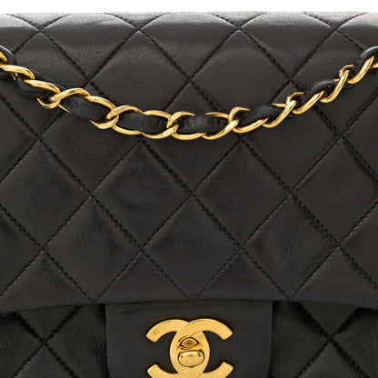 Chanel Lambskin Quilted Medium Double Flap Black 8 of 14