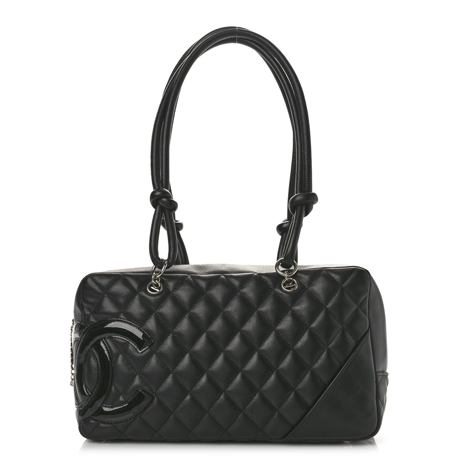 Chanel Calfskin Quilted Large Cambon Bowler Black 1 of 8
