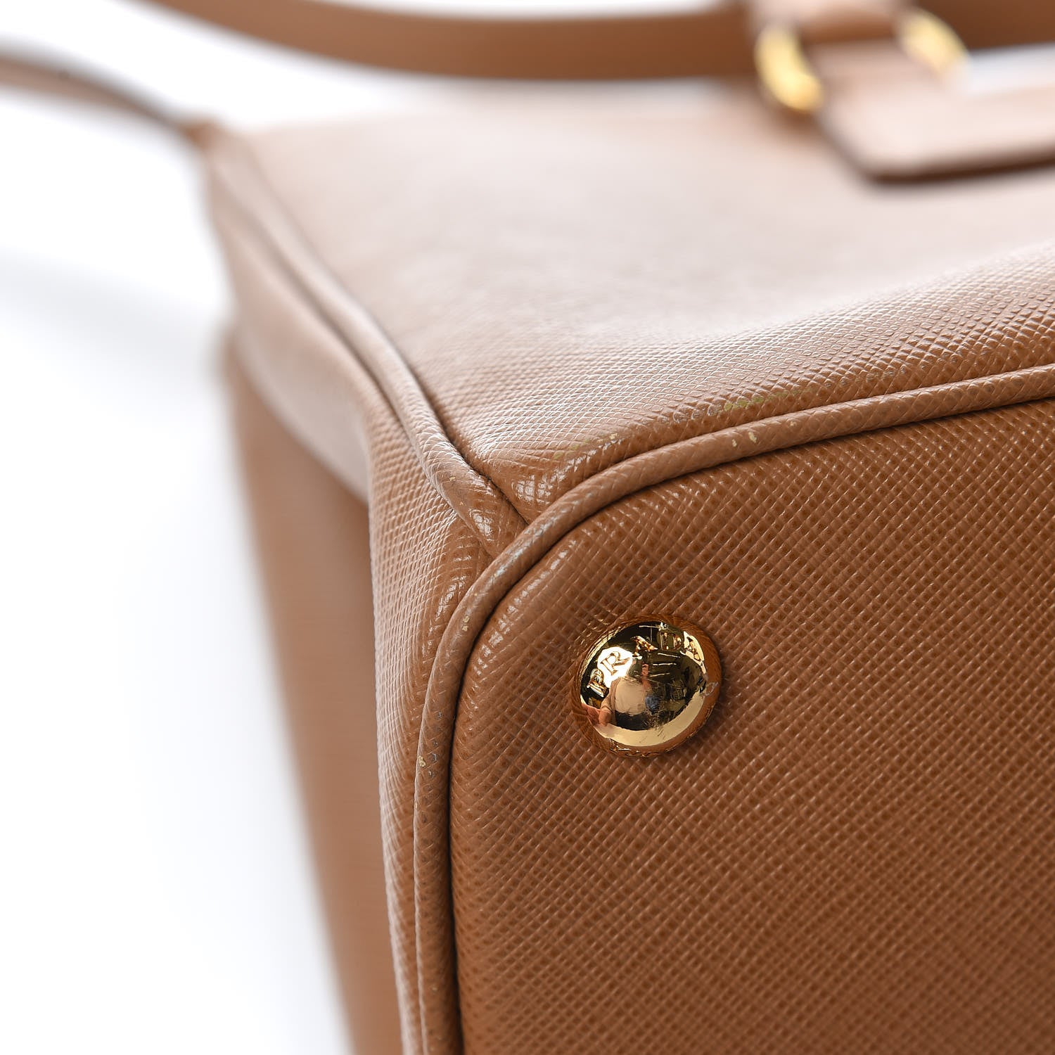 Prada Saffiano Medium Galleria Double Zip Tote Caramel 13 of 13