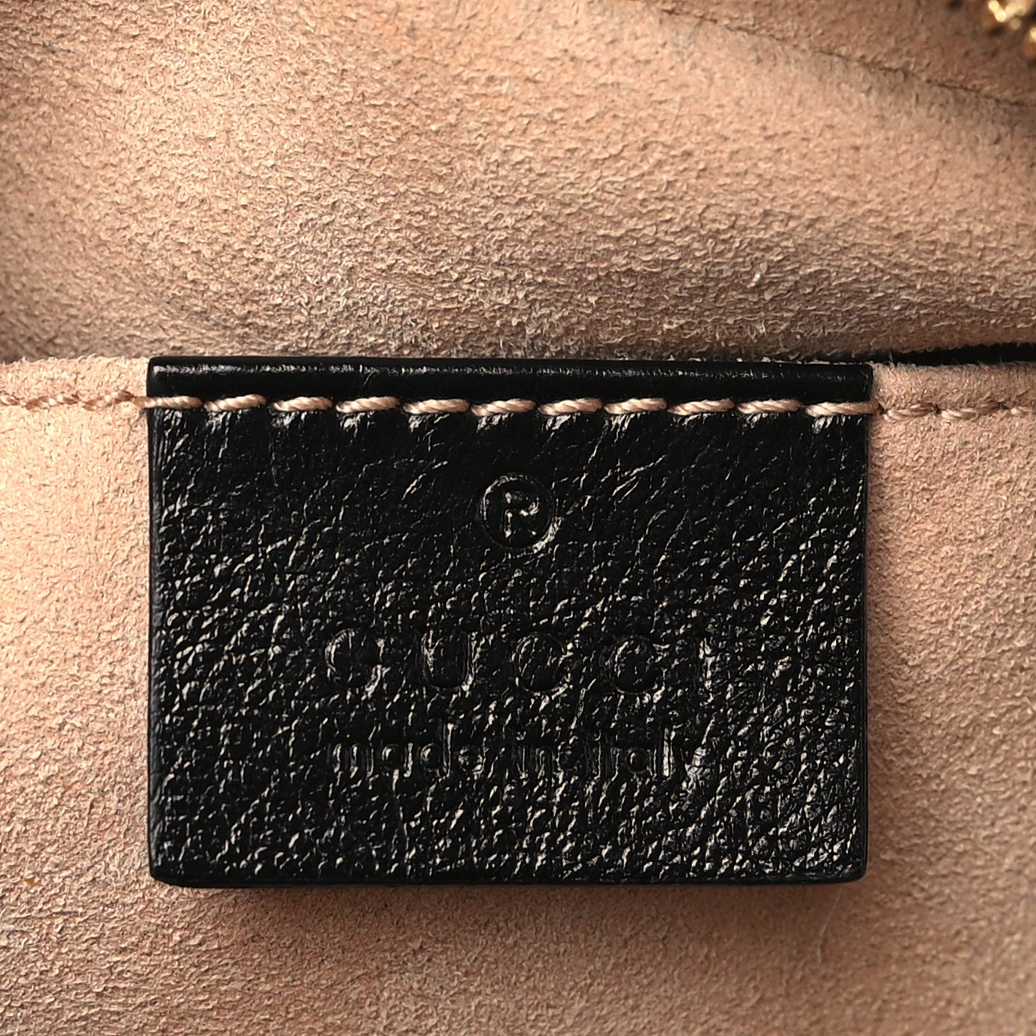 Gucci Monogram Matelasse Diagonal Small GG Marmont Chain Shoulder Bag Beige Black 6 of 11