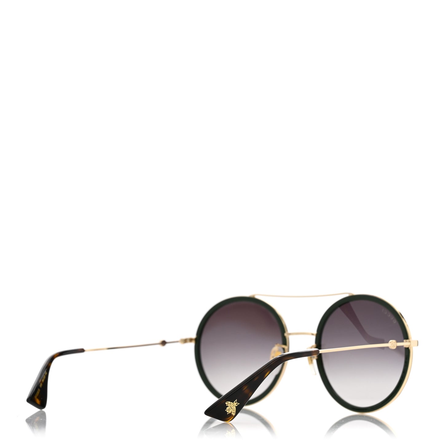 Metal Round Frame Sunglasses GG0061S Green Red