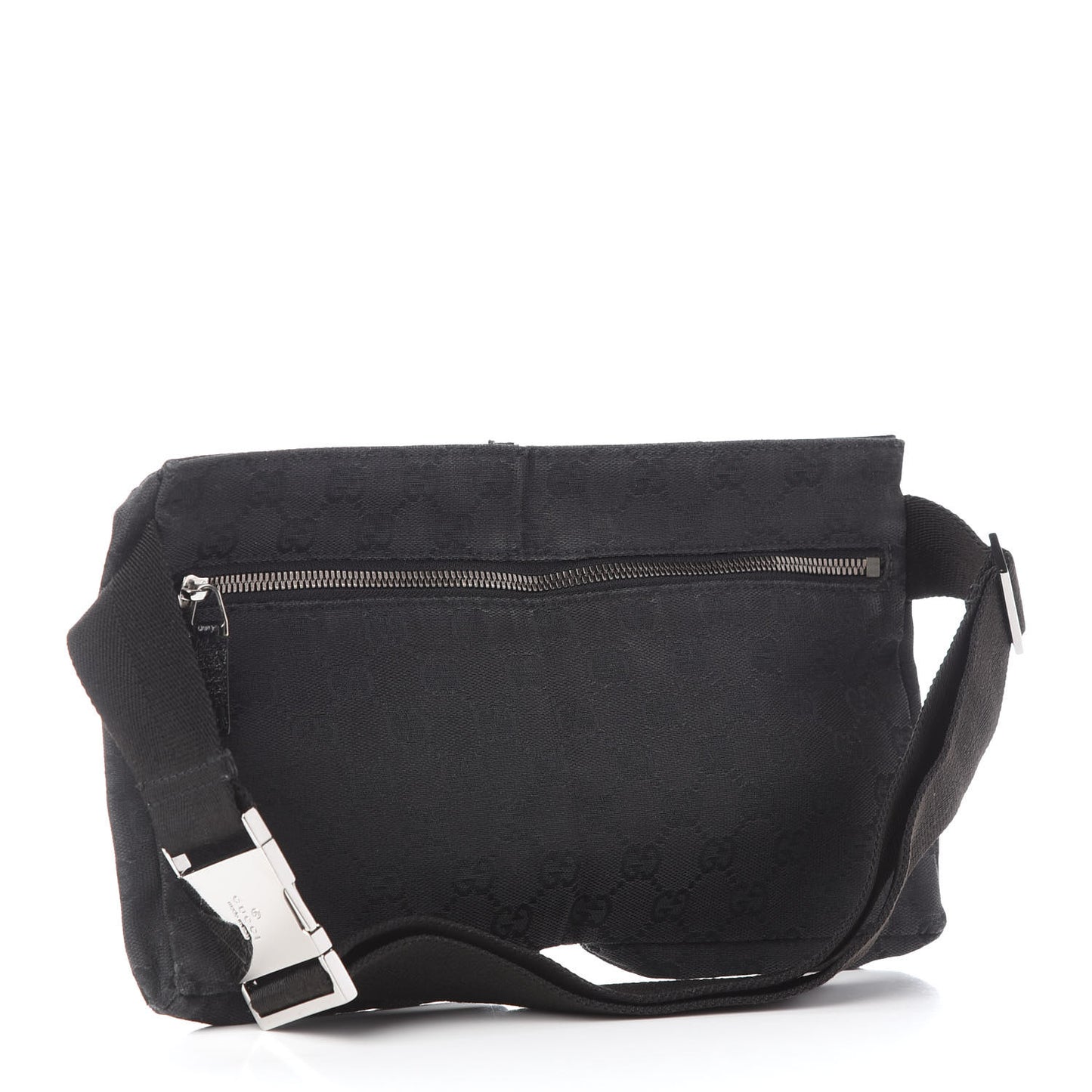 GG Monogram Double Pocket Belt Bag Black