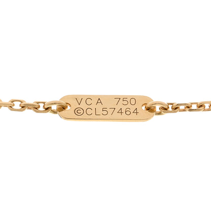 Van Cleef & Arpels 18K Yellow Gold Diamond Vintage Alhambra Pendant Necklace 4 of 4