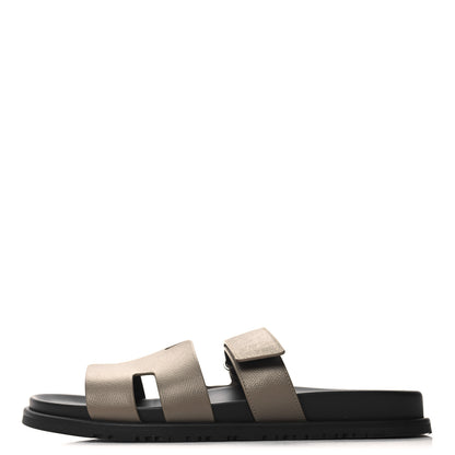 Hermes Epsom Mens Chypre Sandals 45 Etoupe 1 of 9