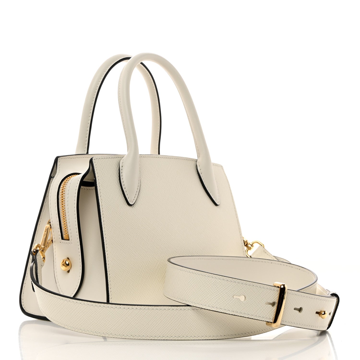Prada Saffiano Cuir Small Kristen White 2 of 10
