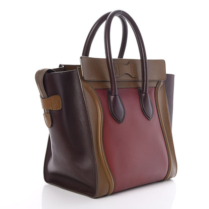 Celine Smooth Calfskin Mini Tri-Color Luggage Rust 3 of 8