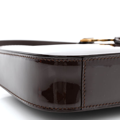 Saint Laurent Patent Calfskin Le 5 A 7 Mini Hobo Spicy Chocolate 9 of 10