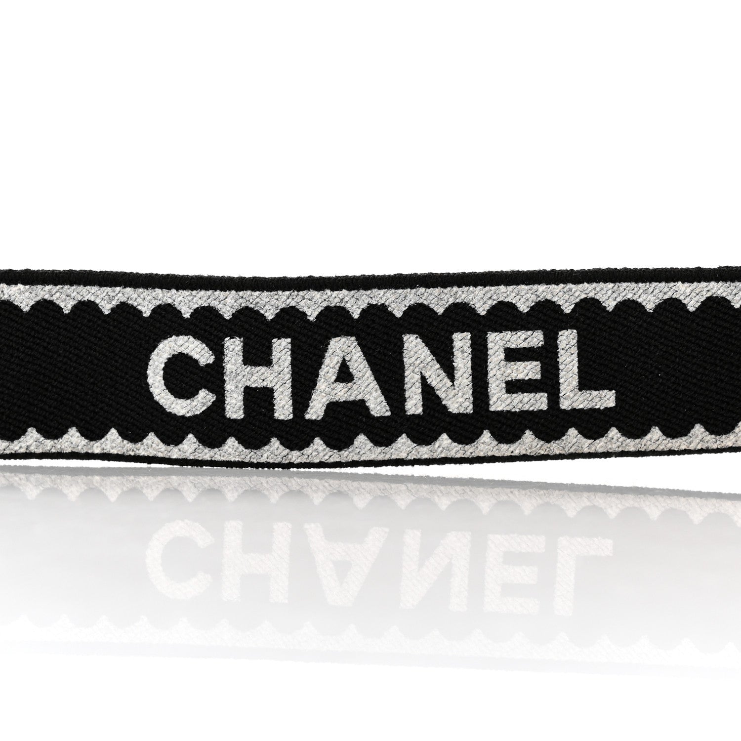 Chanel Logo Suspenders Black White 3 of 11