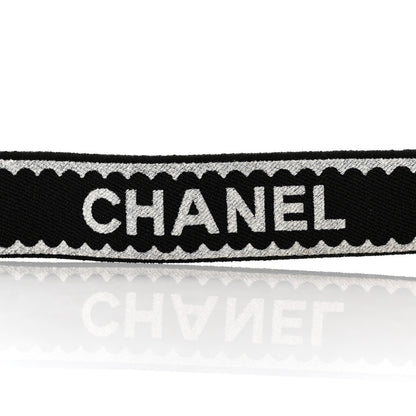 Chanel Logo Suspenders Black White 3 of 11