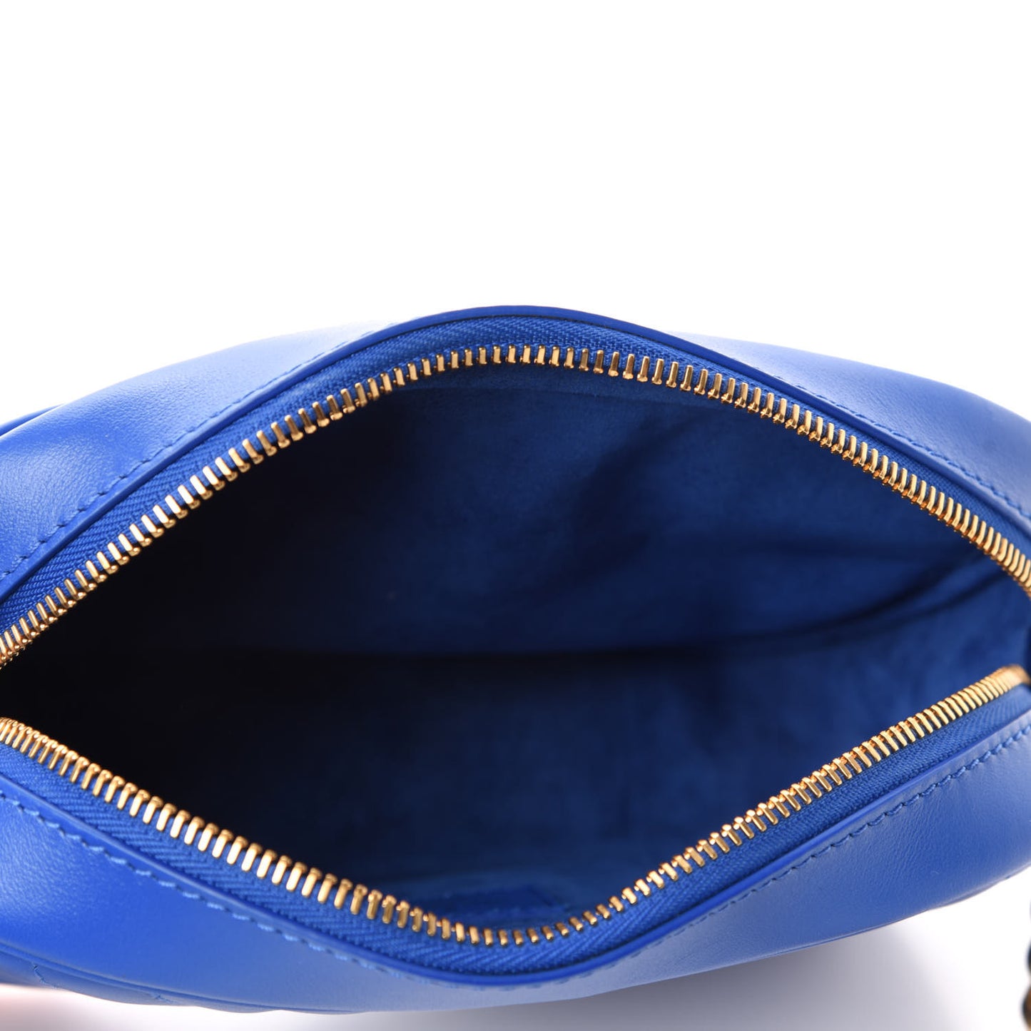 Calfskin New Wave Camera Bag Bleu Neon