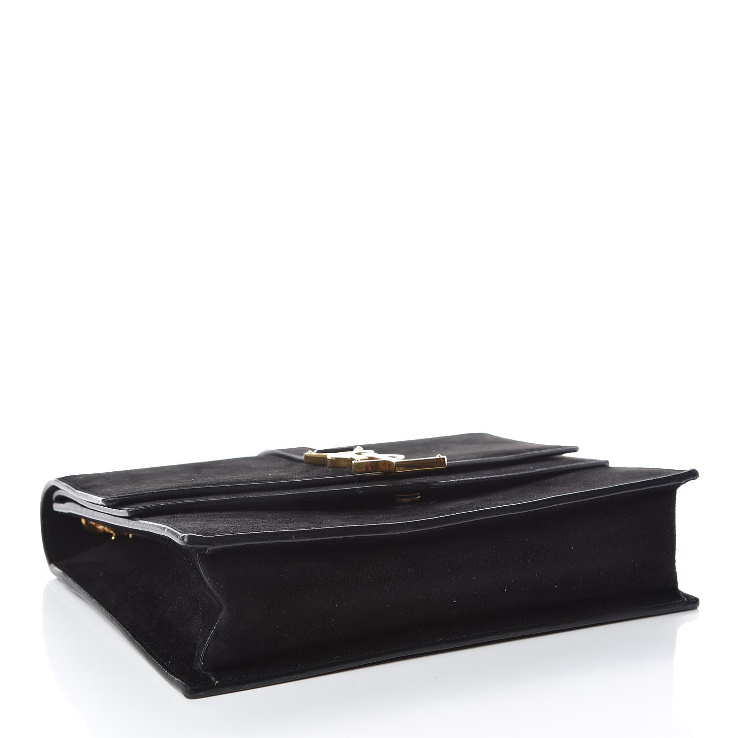 Saint Laurent Suede Sulpice Monogram Medium Shoulder Bag Black 4 of 11
