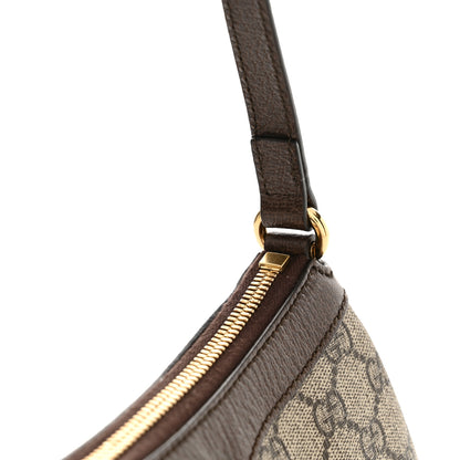 Gucci GG Supreme Monogram Textured Dollar Calfskin Small Ophidia Hobo Beige Ebony New Acero 12 of 13