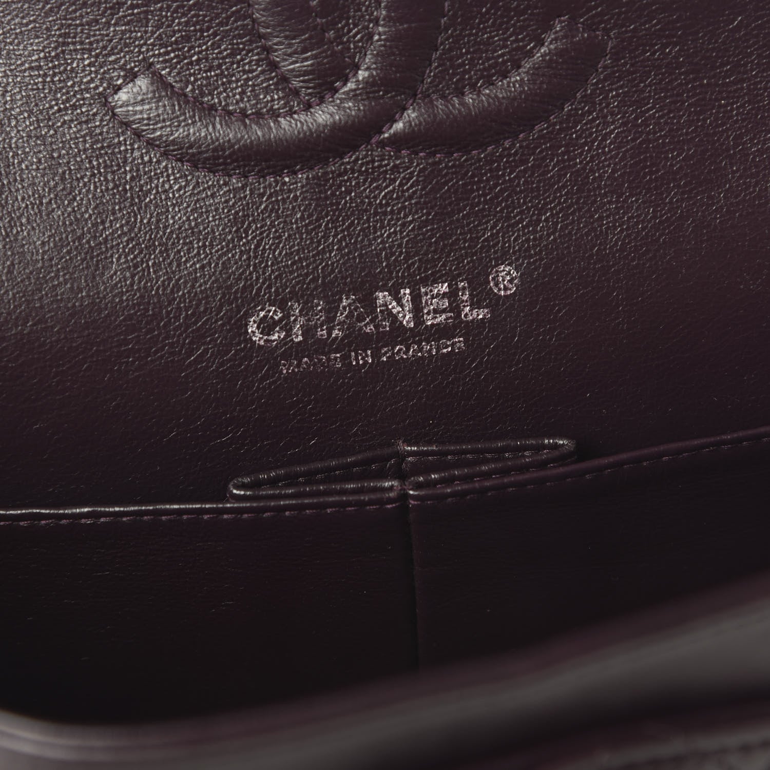 Chanel Lambskin Quilted Medium Double Flap Purple 8 of 10