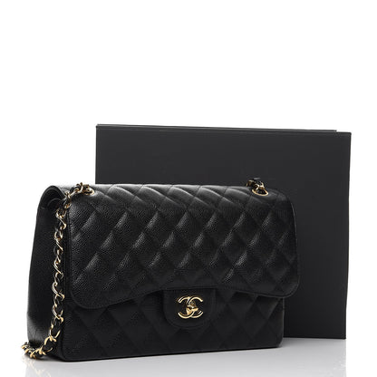 Chanel Caviar Quilted Jumbo Double Flap Black 8 of 8