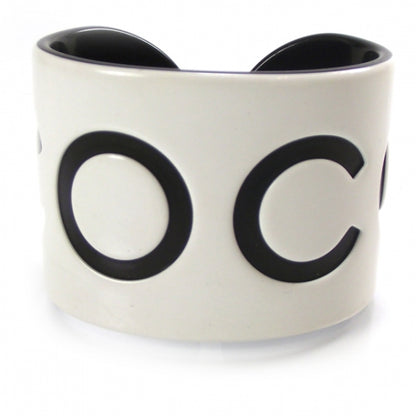 Chanel Resin Coco Cuff Black/White 1 of 5