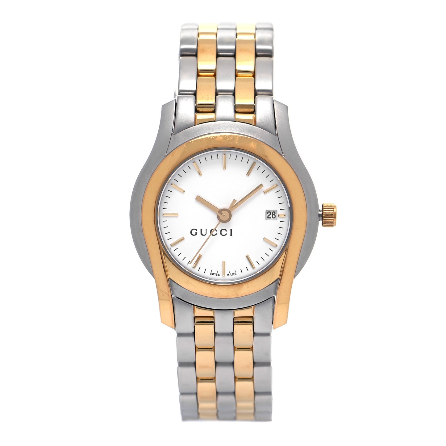 Stainless Steel Mother of Pearl 27mm 5500L Two Tone Quartz Watch
